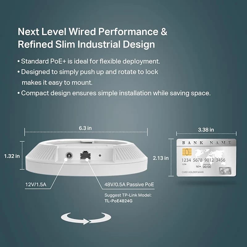 TP-Link Omada WiFi 6 Wireless Access Point - AX3000 Dual Band — image 6