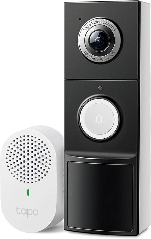 Tapo 2K+ Wired or Battery Powered Smart Video Doorbell with Chime - 180° — image 8