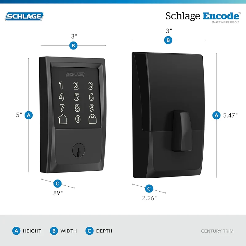 SCHLAGE Encode Smart Wi-Fi Deadbolt Lock with Touchscreen Keypad — image 4
