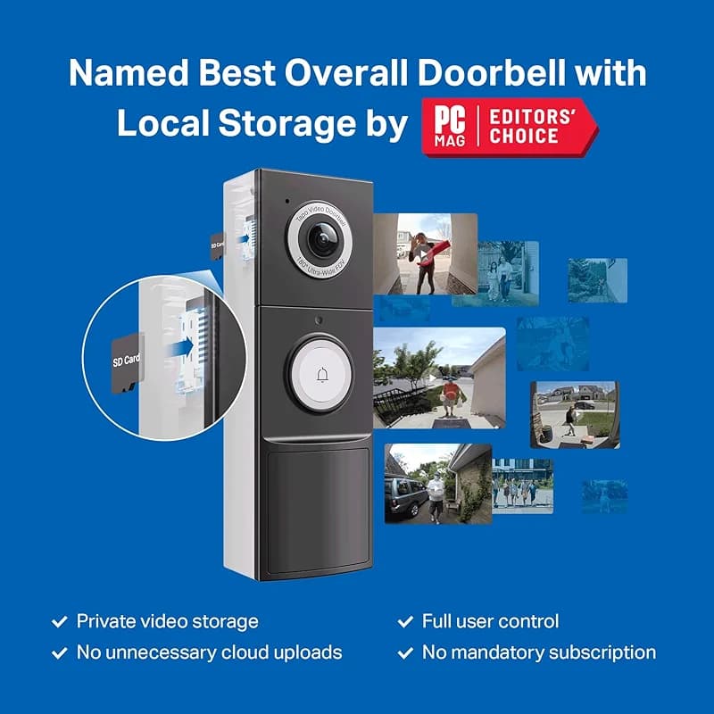 Tapo 2K+ Wired or Battery Powered Smart Video Doorbell with Chime - 180° — image 6