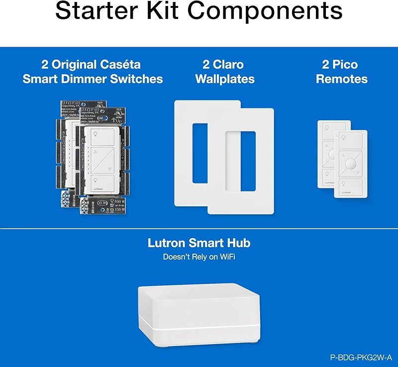 Lutron Caseta Deluxe Smart Dimmer Switch Kit — image 5