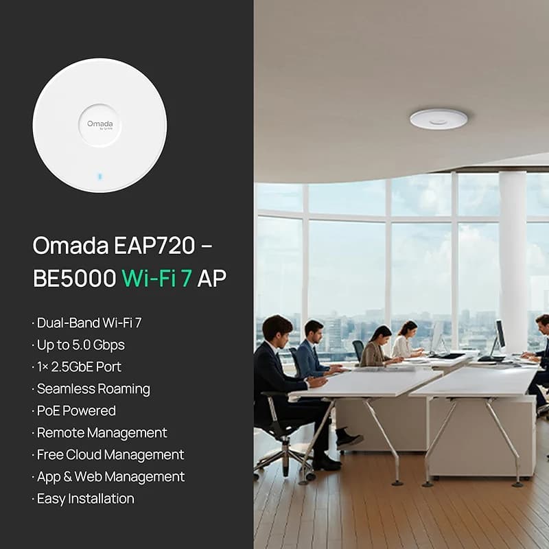 TP-Link Omada WiFi 7 Wireless Access Point - BE5000 Dual Band — image 3
