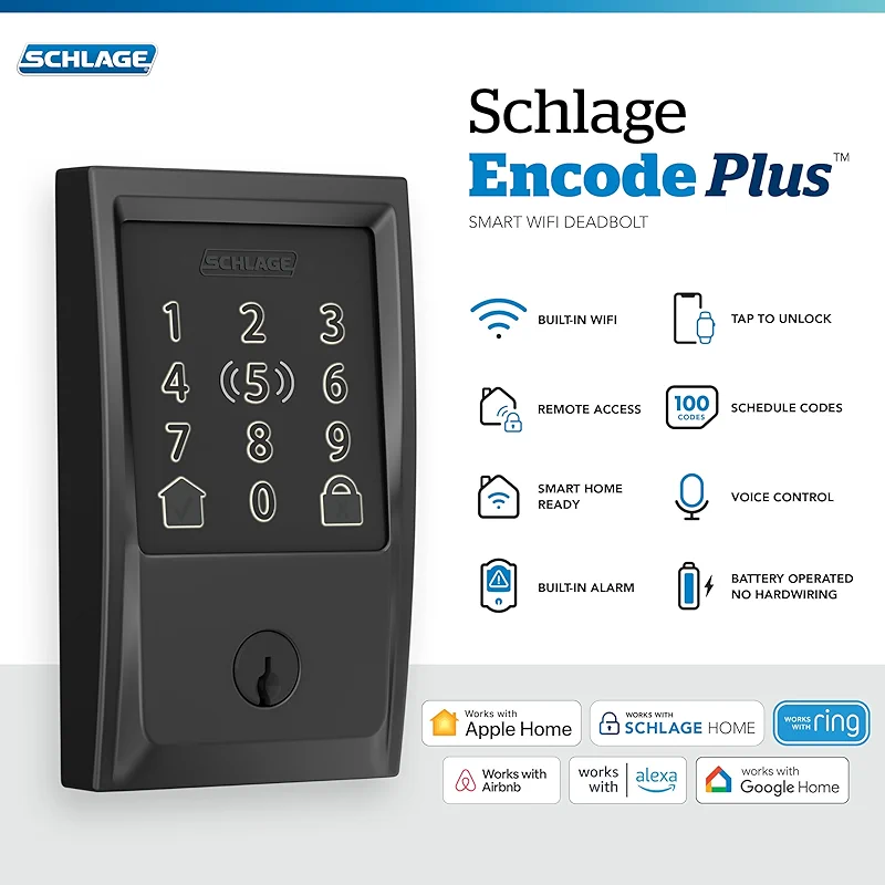 SCHLAGE Encode Plus Smart Wi-Fi Lock for Front Door — image 3