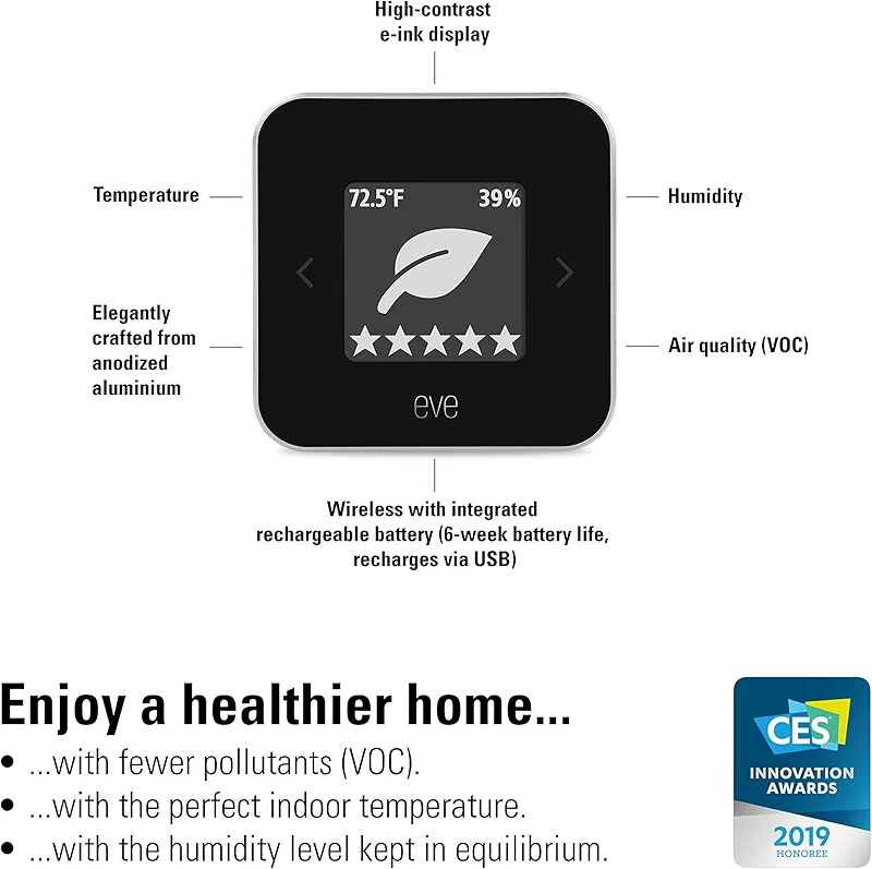 Eve Room - Indoor air Quality Sensor to Monitor air Quality (VOC) — image 3