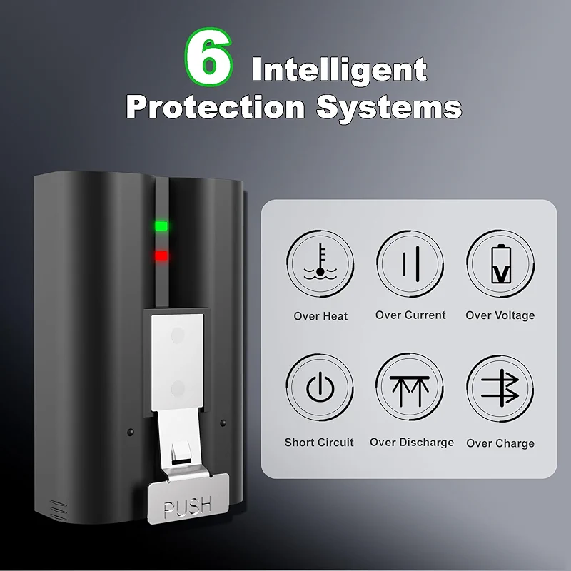 Lesaps 2-Pack Replacement Battery for Ring Doorbell - 7200mAh Rechargeable — image 5