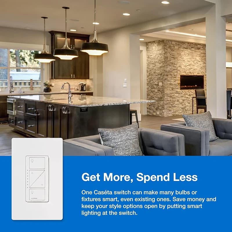 Lutron Caseta Original Smart Dimmer Switch Kit w/ Hub — image 5